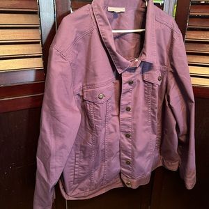 Spring lavender in color denim jacket. New
